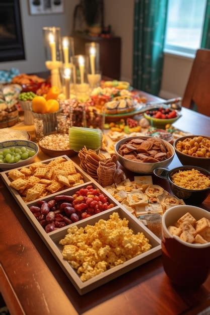 Premium Photo | Family board game night setup with snacks created with ...