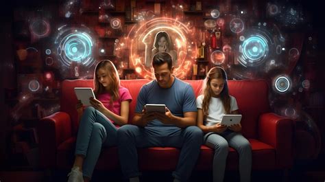 Premium AI Image | A family discussing screen time limits and online safety
