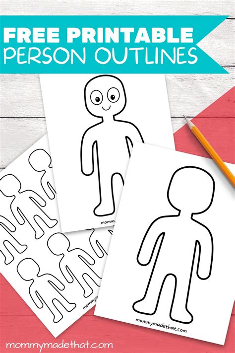 ๎Person๎ Outline and Templates (Lots of Free Printables!)