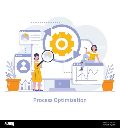 Process optimization concept. Enhancing efficiency in production and ...