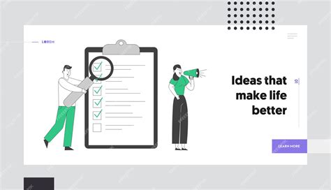 Premium Vector | Successful completion of tasks website landing page