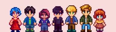 Baechu-Style Sprites (Sam Sebastian Emily Shane Kent Penny Maru Elliott ...