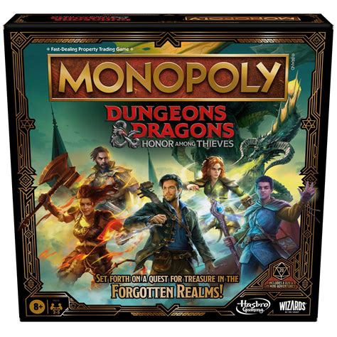 Monopoly Dungeons and Dragons: Honor Among Thieves Movie Edition Board ...