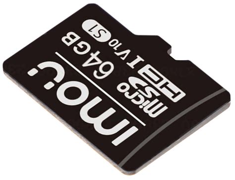CARTE MÉMOIRE ST2-64-S1 microSD UHS-I, SDXC 64 GB IMOU - Cartes mémoire ...