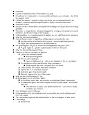 Core Mechanics - Objectives Explain the functions of the core mechanics ...