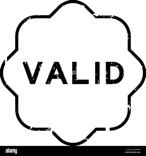 Grunge black valid word rubber seal stamp on white background Stock ...