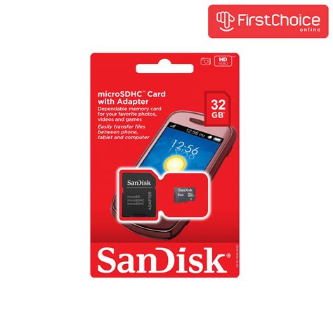 SanDisk Micro SD Card 32GB Memory Class 4 Android Samsung Nintendo Cell ...