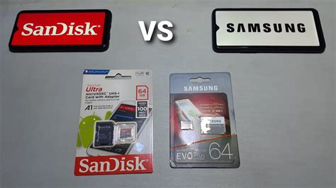 Review microsd sandisk vs samsung - YouTube