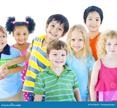 Diverse Group of Children Smiling Stock Image - Image of ethnicity ...
