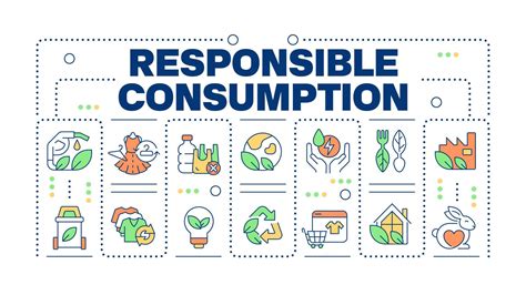 Responsible consumption word concept isolated on white. Eco-conscious ...