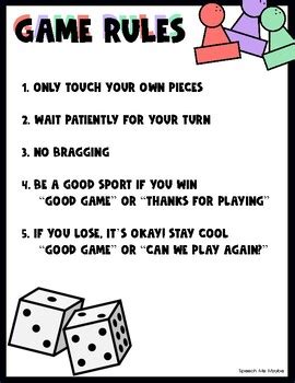 Game Rules Visual by Speech Me Maybe | TPT