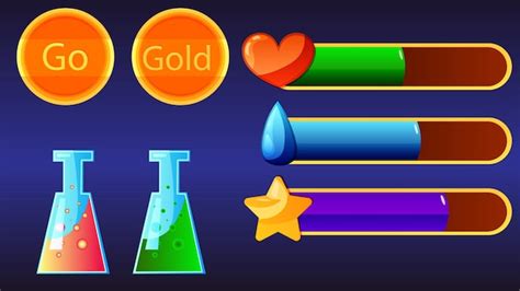 Premium Vector | Game ui elements