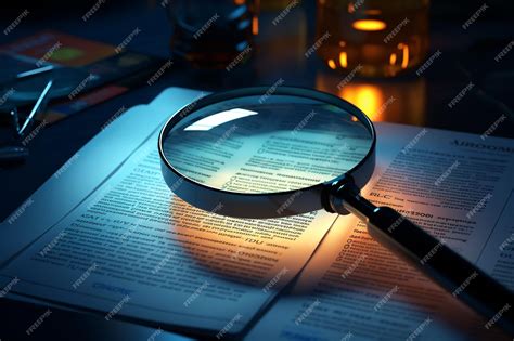 Premium Photo | A magnifying glass analyzing a report on Generative ai