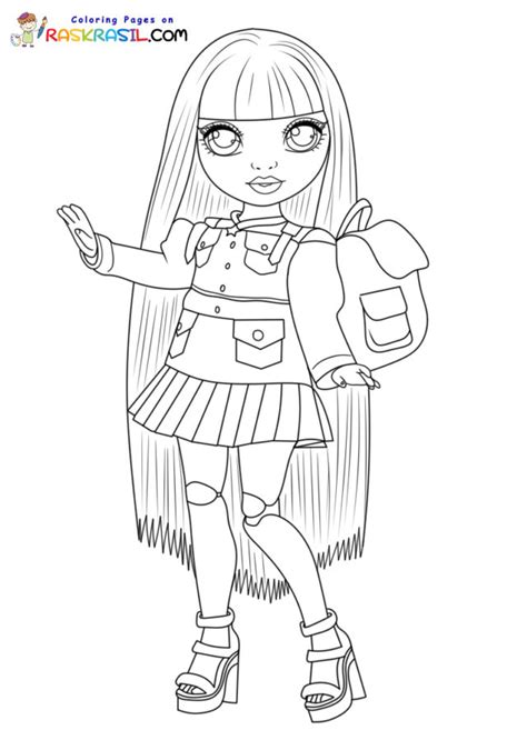 Rainbow High Coloring Pages Amaya - printable