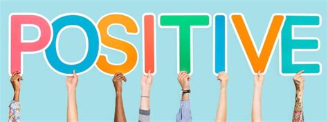 Free Photo | Colorful letters forming the word positive