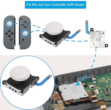 Jeylly Original 3D Analog Joystick Joy-Con Replacement Left/Right ...