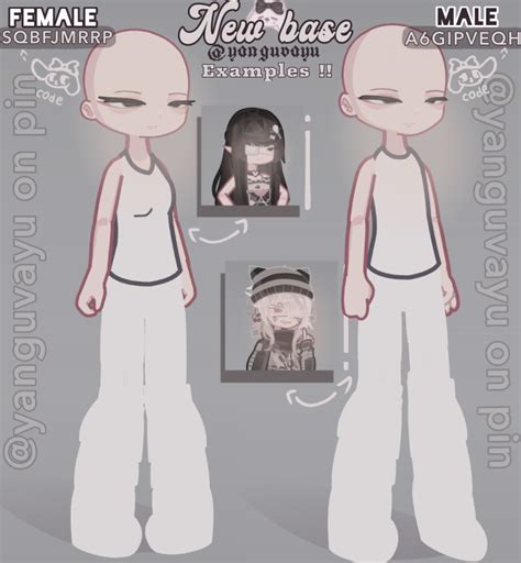 Gacha life 2 | STARTER BASES F2U (2), 2024 | Karakter taslakları, Club ...