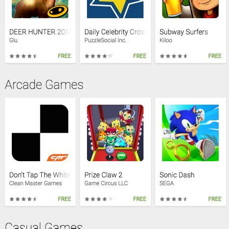 Example of search results for the query 