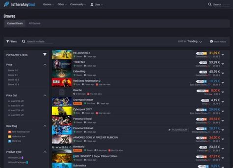 IsThereAnyDeal just launched its new redesigned site with many new ...