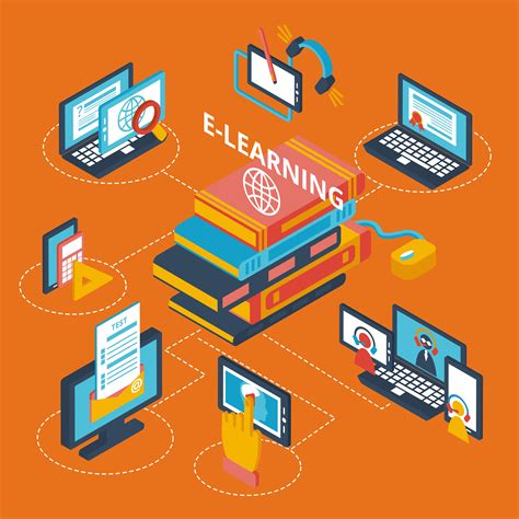 E-learning icons isometric 445145 Vector Art at Vecteezy