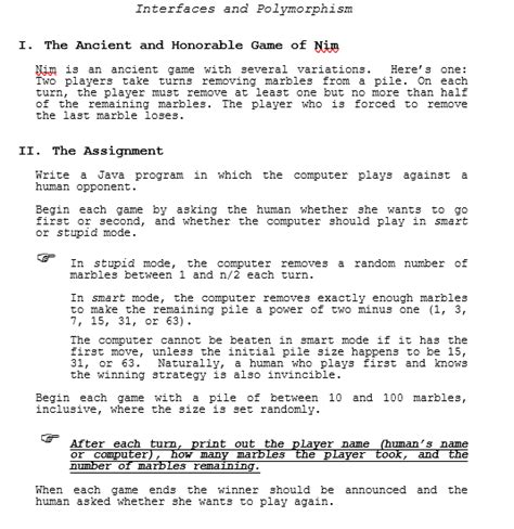 Interfaces and Polymorphisnm I. The Ancient and | Chegg.com