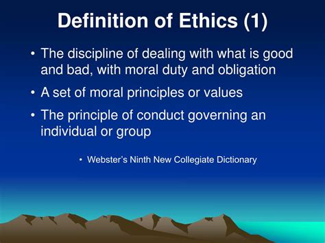 PPT - Definition of Ethics (1) PowerPoint Presentation, free download ...