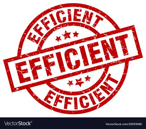 Efficient round red grunge stamp Royalty Free Vector Image