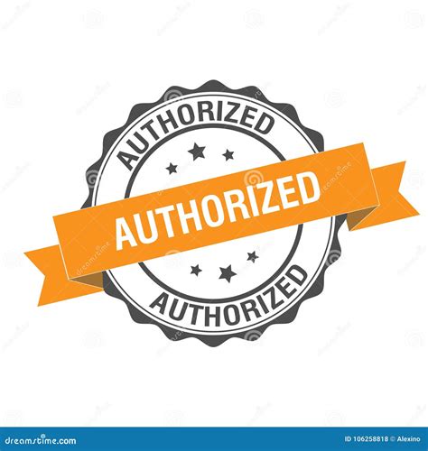 Authorized Stamp Illustration Stock Vector - Illustration of sign ...