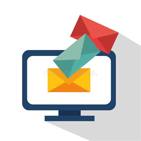 Computer-Email Symbol-Laptop-3d Stock Vector - Illustration of grey ...