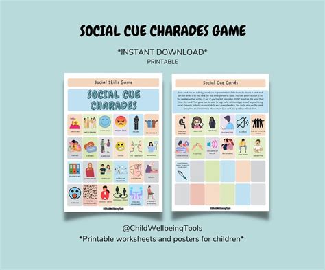 Social Cue Game DIGITAL GAME, Printable ASD Support Game Counselling ...