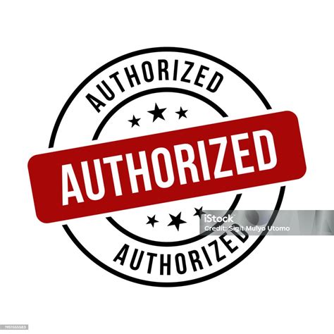 Authorized Stamp Authorized Round Sign Stock Illustration - Download ...