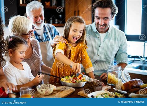 Happy Family Spending Quality Time Together in the Kichen Stock Photo ...