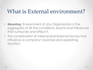 External environment | PPT