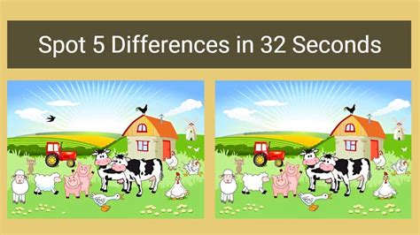 Spot The Difference: Can you spot 5 differences in 32 seconds?