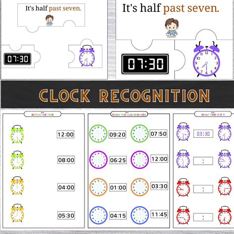 Learning Clock Kid Activity Diy Clock for Kid Montessori Toddler Kids ...