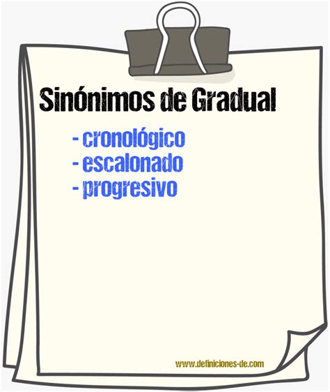 Sinónimos de «gradual»