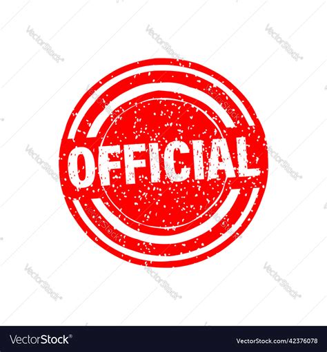 Official stamp on white background Royalty Free Vector Image