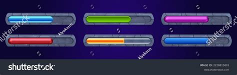 Game Progress Bars Download Upload Status Stock Vector (Royalty Free ...