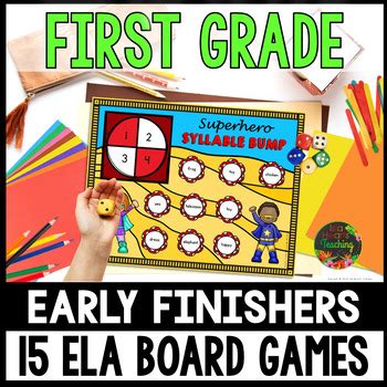 First Grade Early Finisher Activities (Board Games I Centers) I'm Done ...