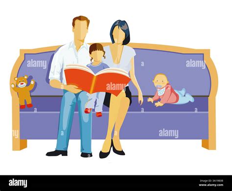 Parents reading to their child Stock Photo - Alamy