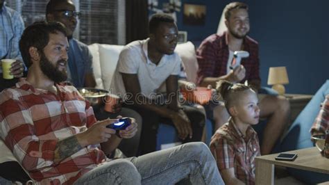 Diverse People Entertaining with Videogame Stock Photo - Image of ...