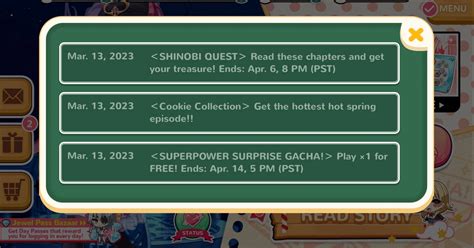 13-14 March, 2023 - New event-rerun details: Gacha, Cookies-collection ...