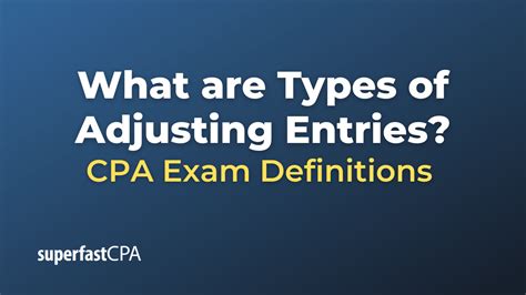 What are Types of Adjusting Entries? – SuperfastCPA CPA Review
