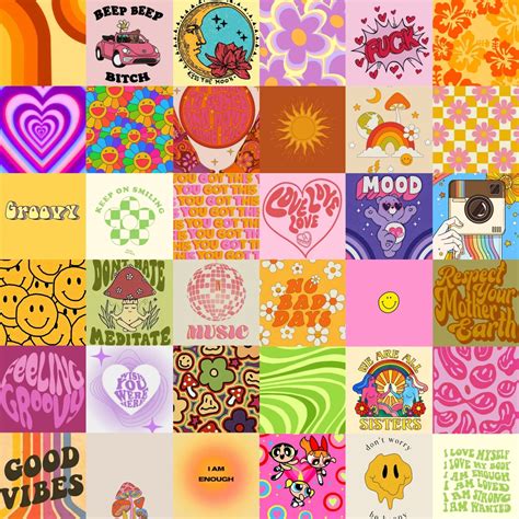 60 DIGITAL Indie Wallpaper, Indie Aesthetic Collage, Retro Collage Kit ...