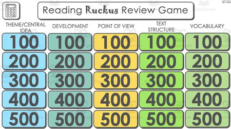 Reading Skills Game Show by Teach Simple