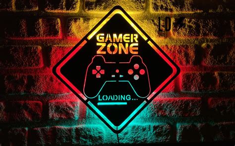 Gaming Zone Gamer Zone Led Sign Gaming Room Decor Game Room - Etsy UK