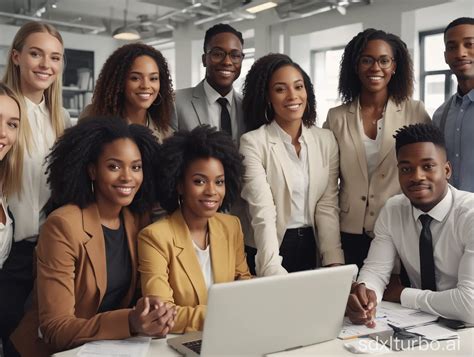 Diverse Team Collaboration in Modern Office Setting | SDXL Free Online