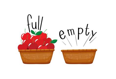 Full And Empty Concept For Preschoolers