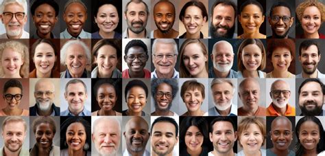 Premium AI Image | Many happy diverse ethnicity different young and old ...