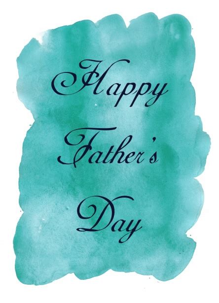 Fathers Day Teal Watercolor Free Stock Photo - Public Domain Pictures